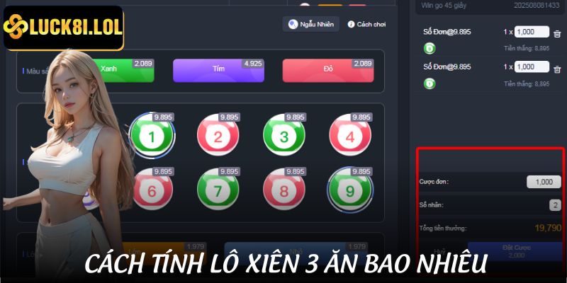 LUCK8 | Lô Xiên 3 Ăn Bao Nhiêu Tại LUCK8 Theo Tỷ Lệ Mới Nhất 3 Hướng dẫn tính tiền lô xiên 3 ăn bao nhiêu nếu thắng cược